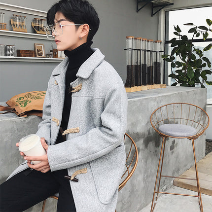 Men's Classic Duffle Coat with Horn Buttons - Wnkrs