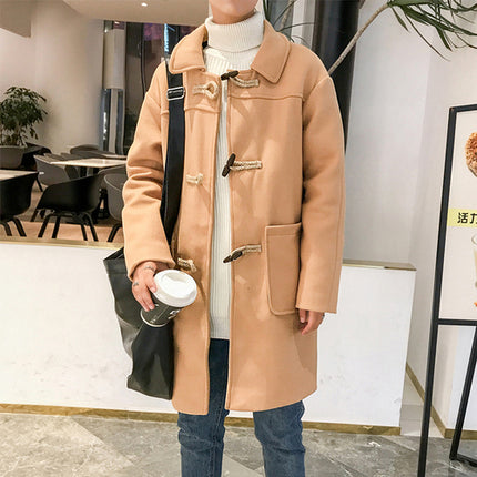 Men's Classic Duffle Coat with Horn Buttons - Wnkrs