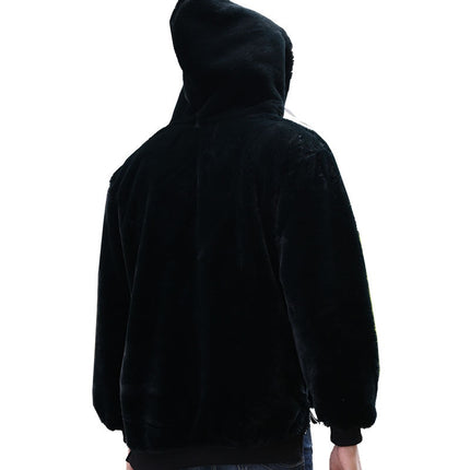 Men's Eco Fur Hooded Coat - Wnkrs