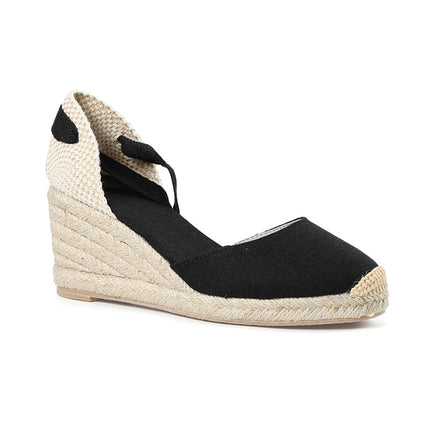 Women's Wedge Sandals with Ankle Strap - Wnkrs