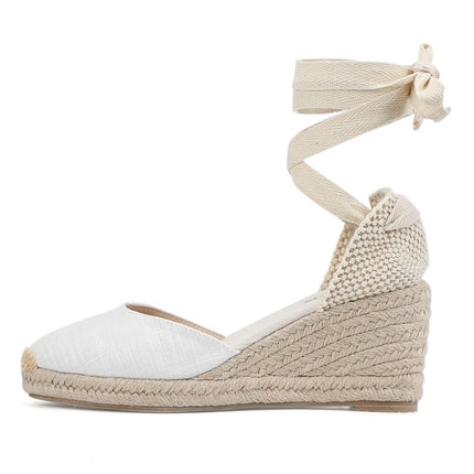 Women's Wedge Sandals with Ankle Strap - Wnkrs