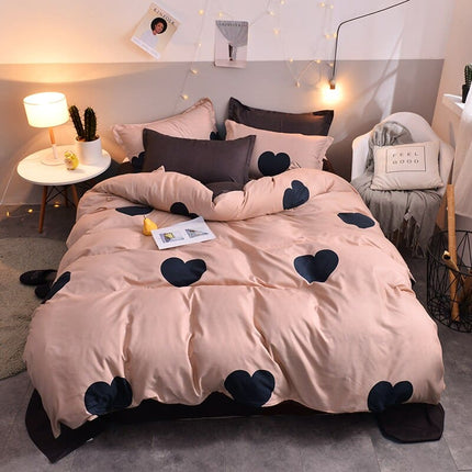 Modern Printed Bedding Set 4 Pcs - wnkrs