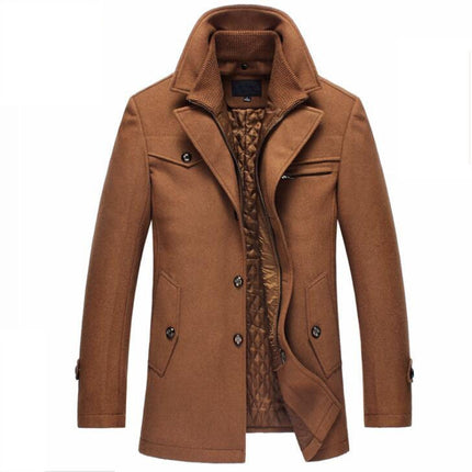 Men's Woolen Autumn Trench - Wnkrs