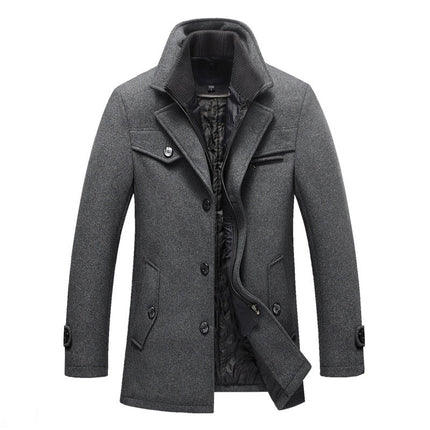 Men's Woolen Autumn Trench - Wnkrs