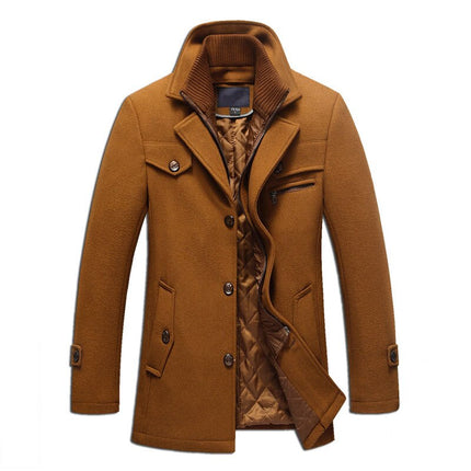 Men's Woolen Autumn Trench - Wnkrs