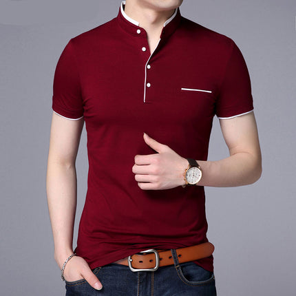 Men's Elegant Shirt with Mandarin Collar - Wnkrs