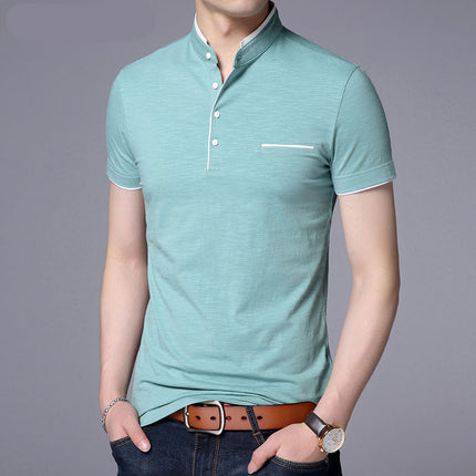 Men's Elegant Shirt with Mandarin Collar - Wnkrs