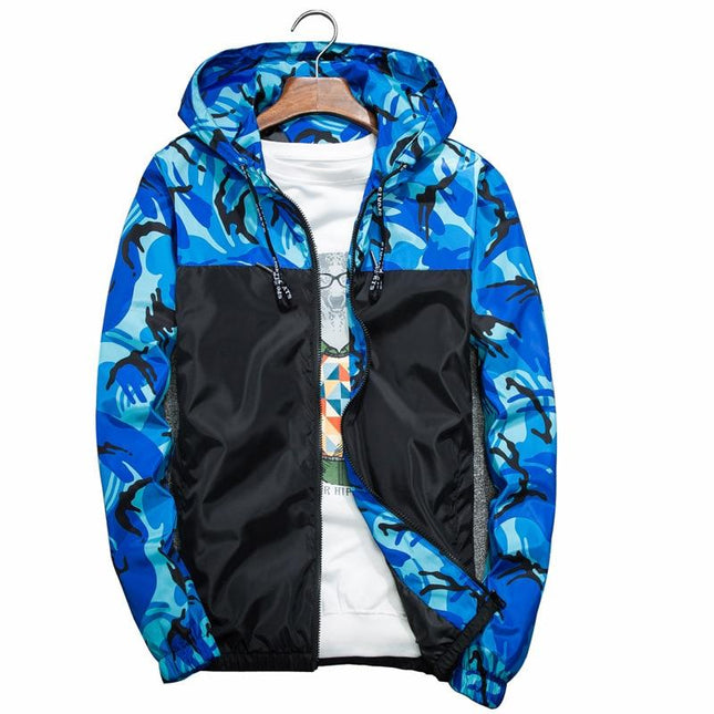 Men's Colorful Camouflage Printed Hooded Jacket - Wnkrs