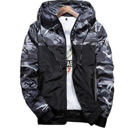 Men's Camouflage Print Windbreaker - Wnkrs