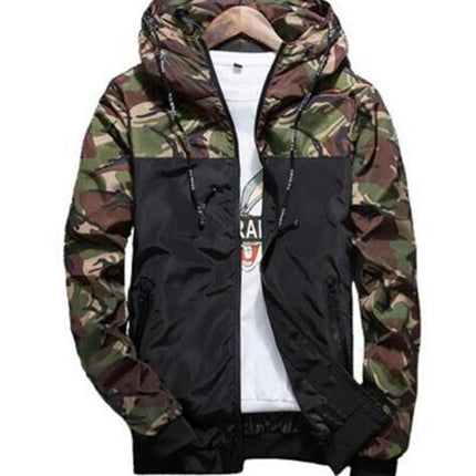 Men's Camouflage Print Windbreaker - Wnkrs