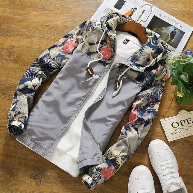 Men's Floral Patterned Slim Fit Jacket - Wnkrs