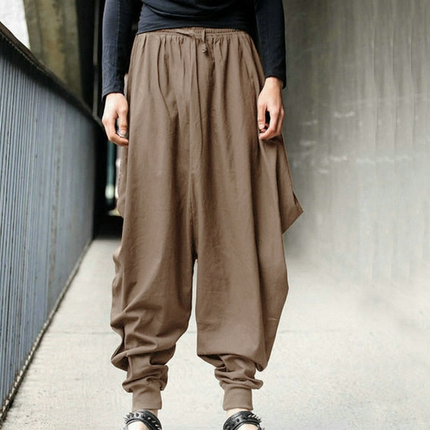 Boho Style Loose Cotton Men's Harem Pants - Wnkrs