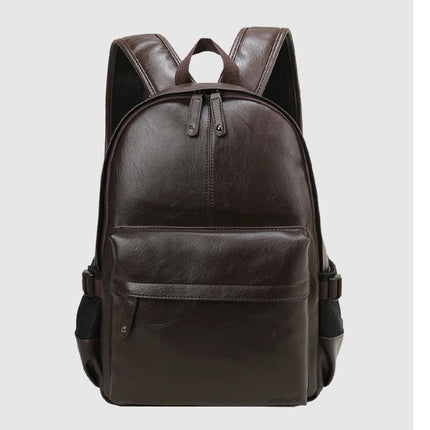 Men's Solid Color Eco-Leather Backpack - Wnkrs