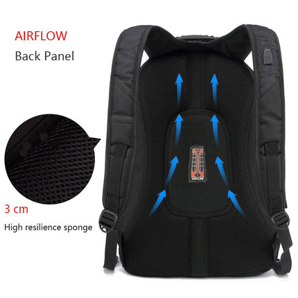 Men's Multifunctional Waterproof Backpack with USB Support - Wnkrs