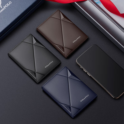 Men's Slim Compact Leather Wallet - Wnkrs