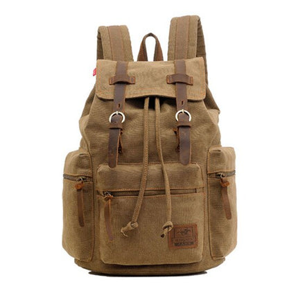 Men's Retro Canvas Drawstring Backpack - Wnkrs