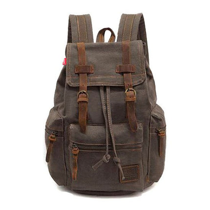 Men's Retro Canvas Drawstring Backpack - Wnkrs