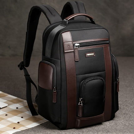 Men's Chocolate Leather Detail Laptop Backpack - Wnkrs