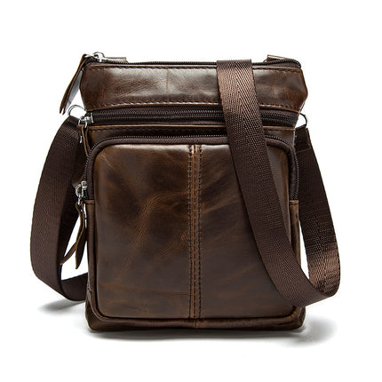 Men's Genuine Leather Crossbody Bag - Wnkrs