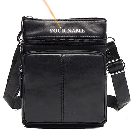 Men's Genuine Leather Crossbody Bag - Wnkrs