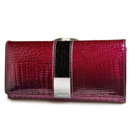 Women's Lacquered Leather Wallet - Wnkrs