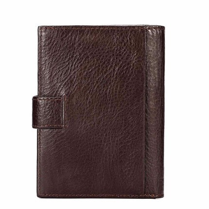 Vertical Leather Wallet with Passport Holder for Men - Wnkrs