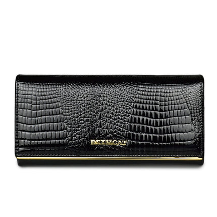 Women's Alligator Style Leather Wallet - Wnkrs