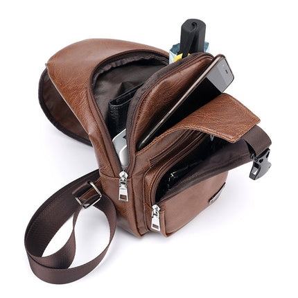 Men's Leather Shoulder Smart Bag - Wnkrs