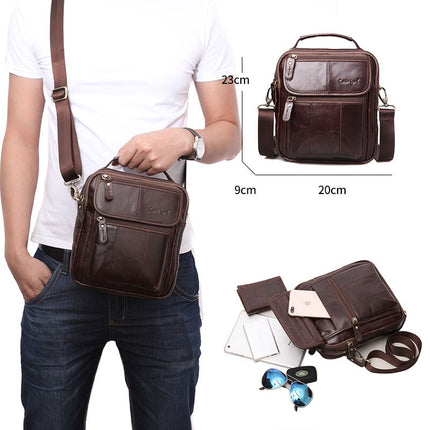 Men's Compact Leather Handbag - Wnkrs