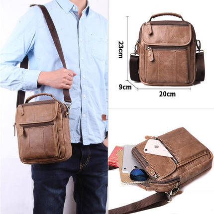 Men's Compact Leather Handbag - Wnkrs