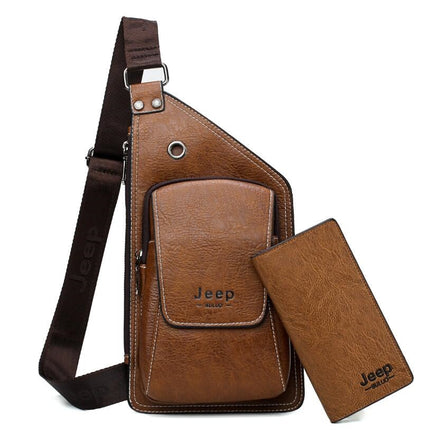 Men's Leather Crossbody Bag - Wnkrs