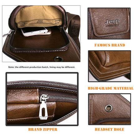Men's Leather Crossbody Bag - Wnkrs