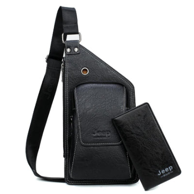 Men's Leather Crossbody Bag - Wnkrs