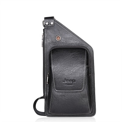 Men's Leather Crossbody Bag - Wnkrs