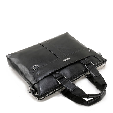 Men's Casual Leather Portfolio Bag - Wnkrs