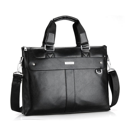 Men's Casual Leather Portfolio Bag - Wnkrs