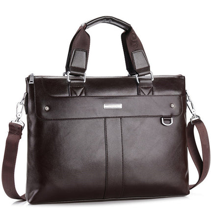 Men's Casual Leather Portfolio Bag - Wnkrs