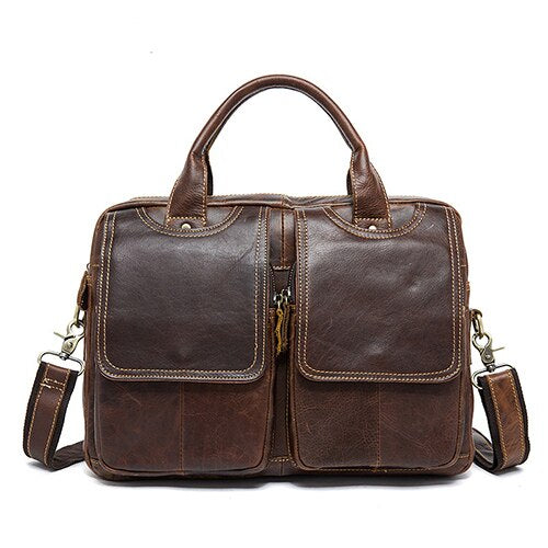 Genuine Leather Men's Handbag for Laptops - Wnkrs