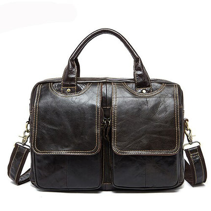 Genuine Leather Men's Handbag for Laptops - Wnkrs