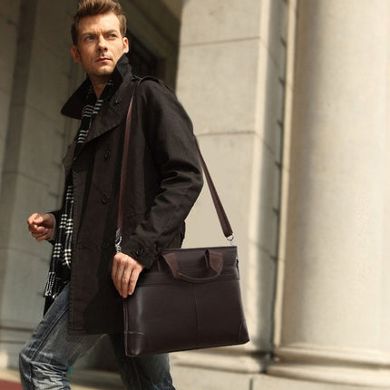Men's Casual Leather Briefcase - Wnkrs