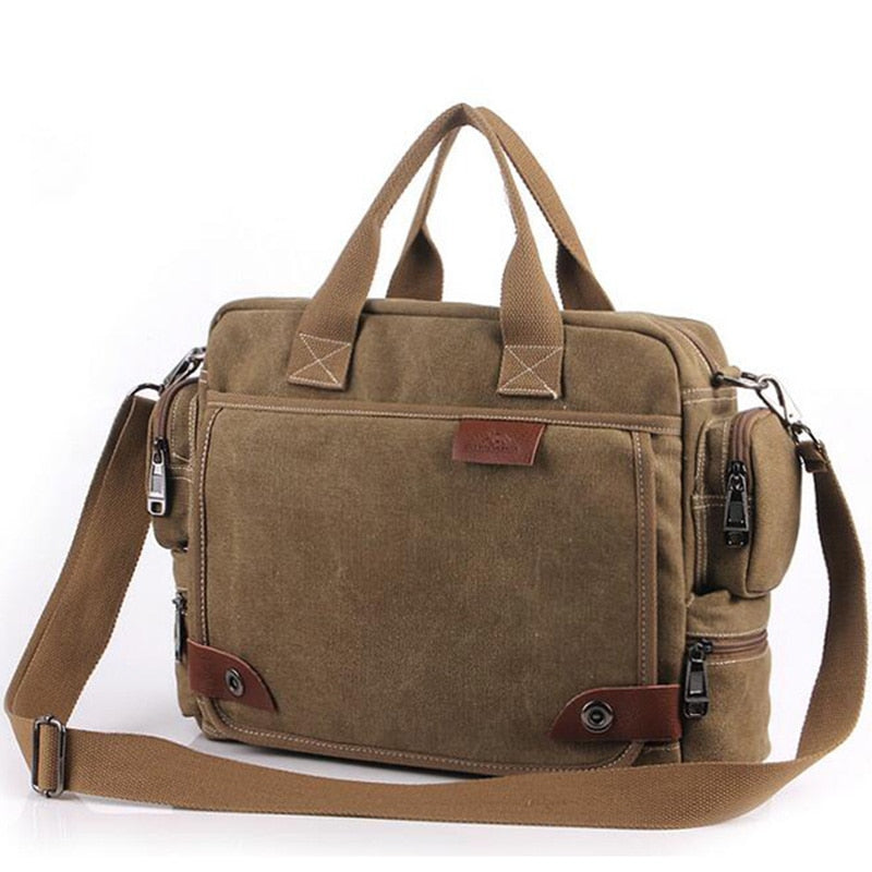 Men's Retro Canvas Briefcase