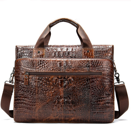 Men's Crocodile Skin Patterned Bag - Wnkrs