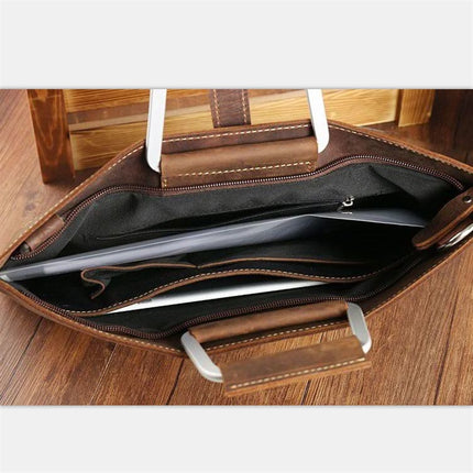 Slick Genuine Leather Handbag for Men - Wnkrs