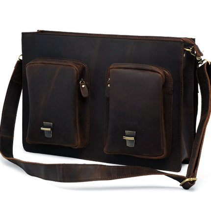 Vintage Genuine Leather Men's Briefcase - Wnkrs