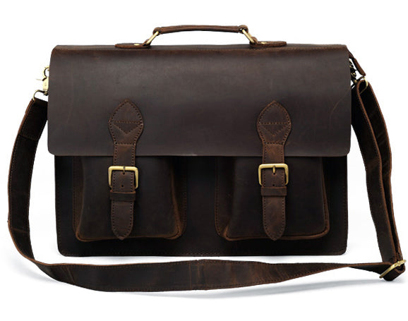 Vintage Genuine Leather Men's Briefcase - Wnkrs