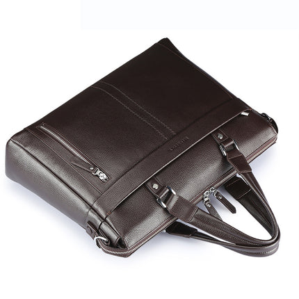 Fashion Casual Genuine Leather Men's Briefcase - Wnkrs