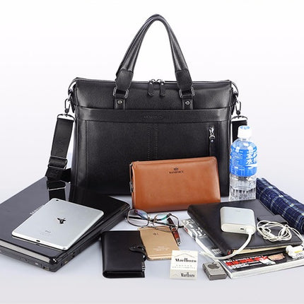 Fashion Casual Genuine Leather Men's Briefcase - Wnkrs