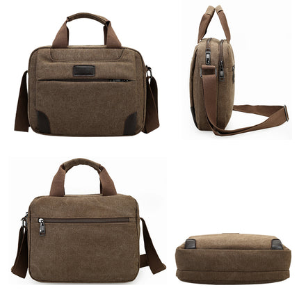 Men's Retro Canvas Briefcase - Wnkrs