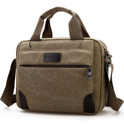 Men's Retro Canvas Briefcase - Wnkrs