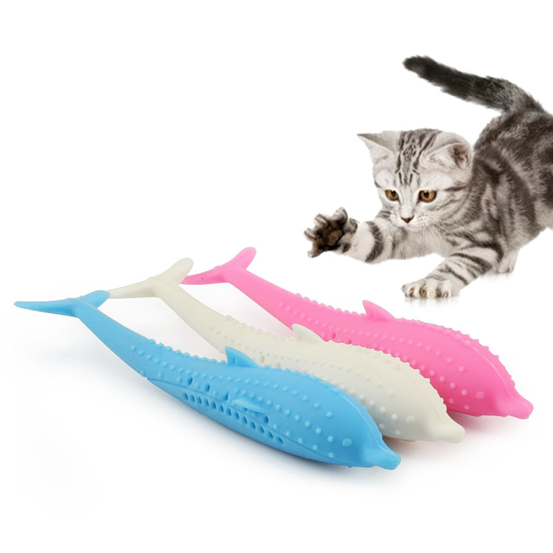 Soft Silicone Catnip Fish Toy